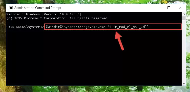 Uninstalling the Im_mod_rl_ps3_.dll library from the system registry