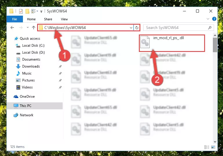 Copying the Im_mod_rl_ps_.dll file to the Windows/sysWOW64 folder