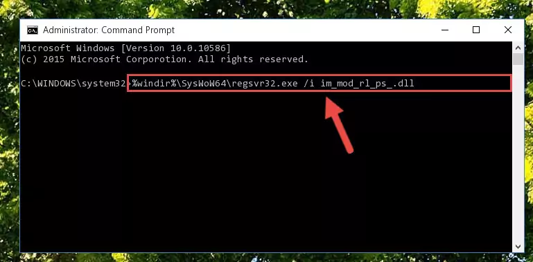 Deleting the damaged registry of the Im_mod_rl_ps_.dll
