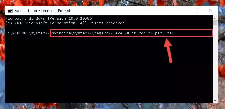 Extracting the Im_mod_rl_psd_.dll file from the .zip file