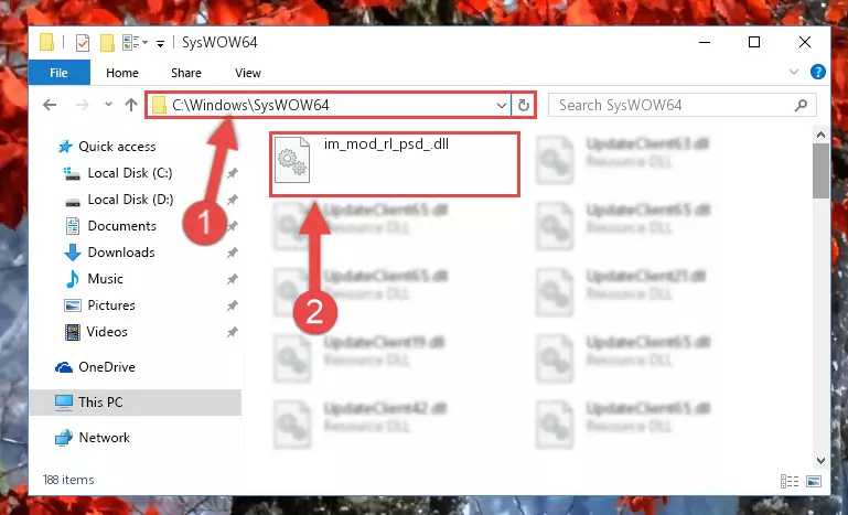 Copying the Im_mod_rl_psd_.dll file to the Windows/sysWOW64 folder