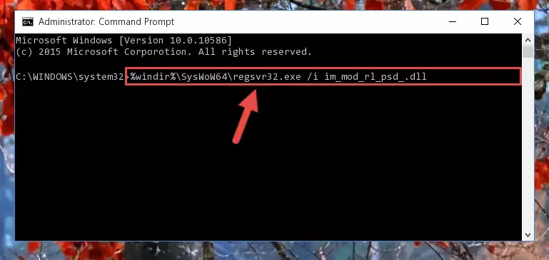 Cleaning the problematic registry of the Im_mod_rl_psd_.dll file from the Windows Registry Editor