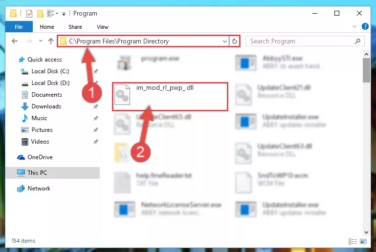 Uninstalling the Im_mod_rl_pwp_.dll file's broken registry from the Registry Editor (for 64 Bit)