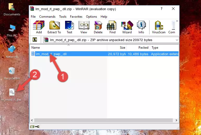 Copying the Im_mod_rl_pwp_.dll file into the software's file folder