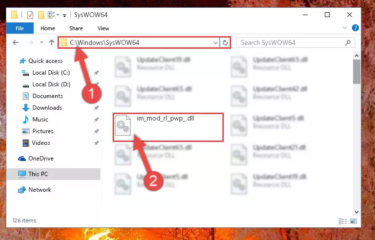 Pasting the Im_mod_rl_pwp_.dll file into the Windows/sysWOW64 folder