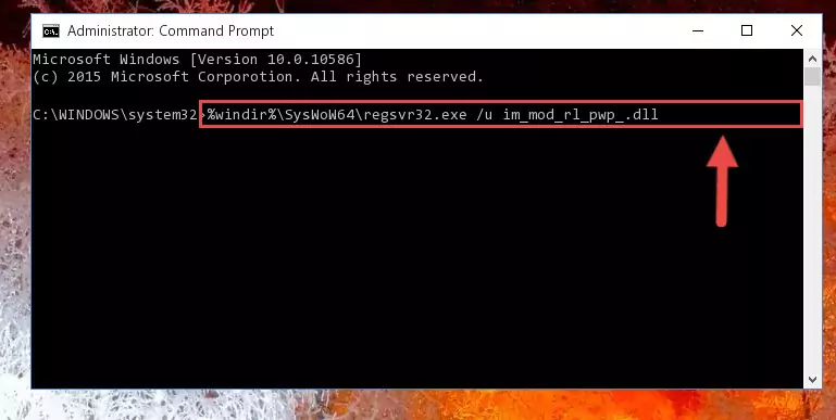 Creating a new registry for the Im_mod_rl_pwp_.dll file in the Windows Registry Editor