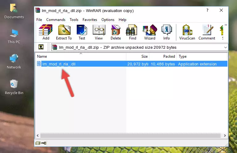 Pasting the Im_mod_rl_rla_.dll file into the software's file folder