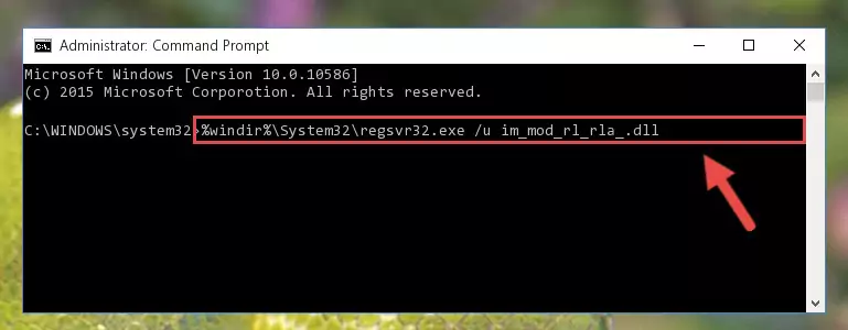 Creating a new registry for the Im_mod_rl_rla_.dll file in the Windows Registry Editor