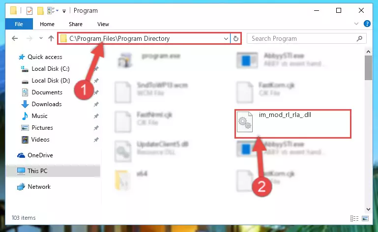 Choosing the Im_mod_rl_rla_.dll file