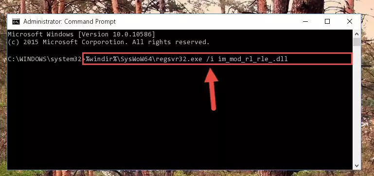 Cleaning the problematic registry of the Im_mod_rl_rle_.dll file from the Windows Registry Editor