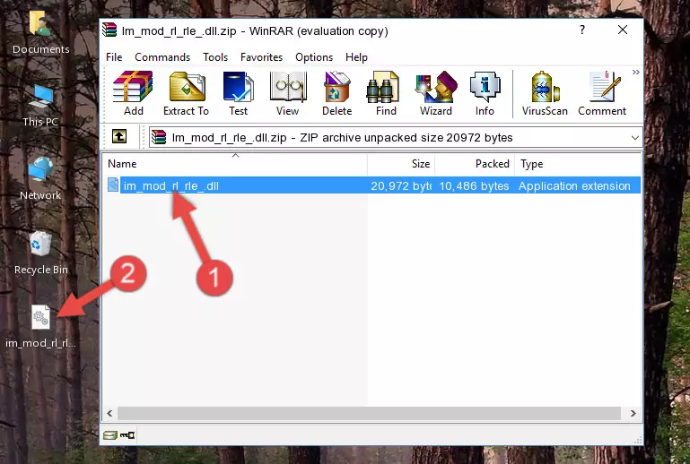 Pasting the Im_mod_rl_rle_.dll file into the software's file folder