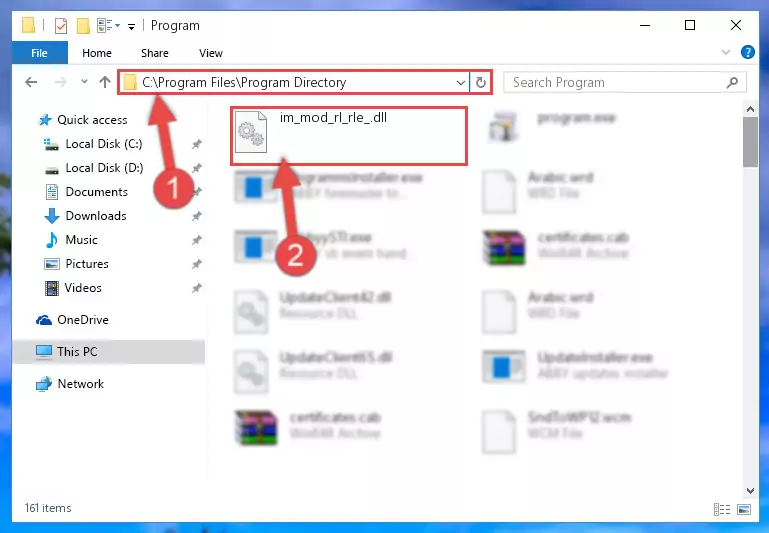 Uninstalling the broken registry of the Im_mod_rl_rle_.dll file from the Windows Registry Editor (for 64 Bit)