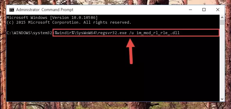 Creating a new registry for the Im_mod_rl_rle_.dll file in the Windows Registry Editor
