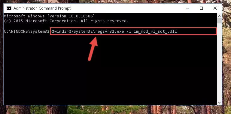 Deleting the damaged registry of the Im_mod_rl_sct_.dll