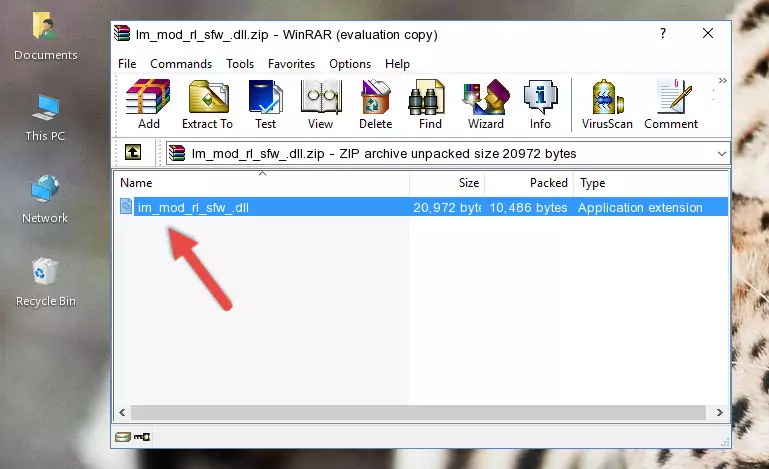Copying the Im_mod_rl_sfw_.dll library into the program's installation directory