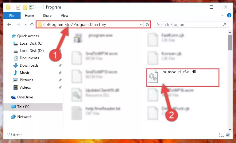 Choosing the Im_mod_rl_sfw_.dll library