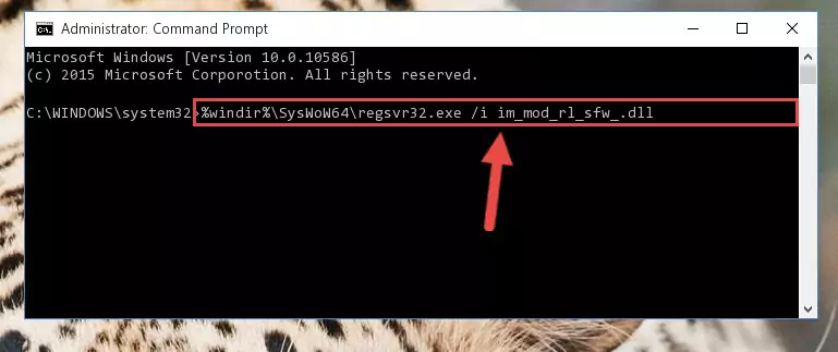 Uninstalling the damaged Im_mod_rl_sfw_.dll library's registry from the system (for 64 Bit)