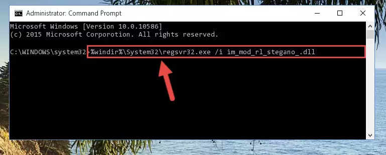 Deleting the damaged registry of the Im_mod_rl_stegano_.dll