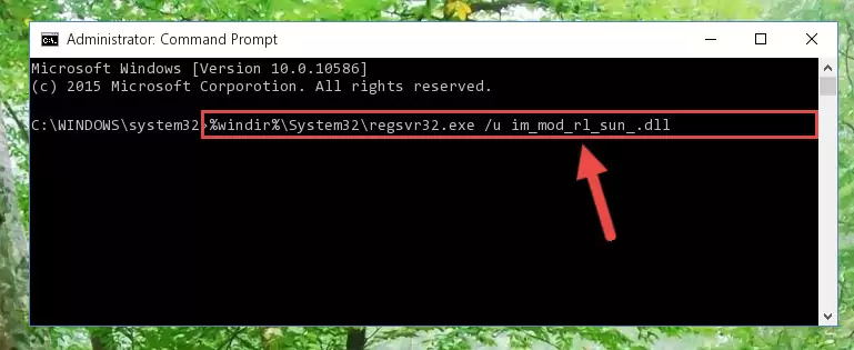 Extracting the Im_mod_rl_sun_.dll file from the .zip file