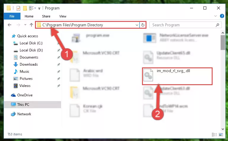Uninstalling the broken registry of the Im_mod_rl_svg_.dll library from the Windows Registry Editor (for 64 Bit)