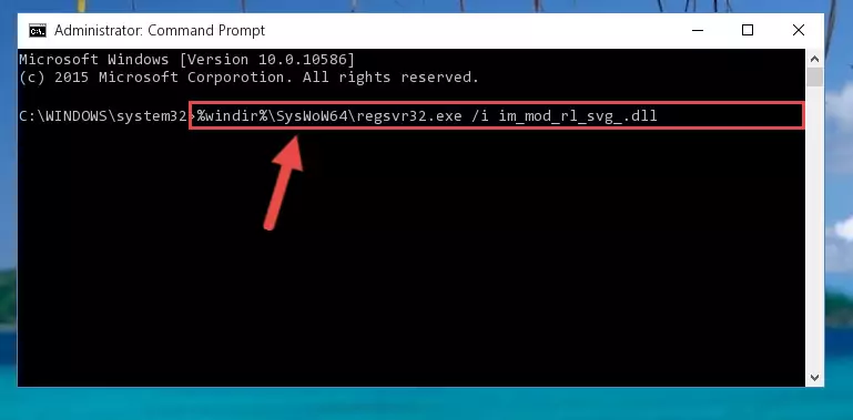 Deleting the damaged registry of the Im_mod_rl_svg_.dll