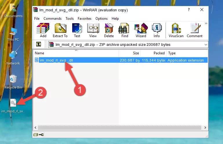 Copying the Im_mod_rl_svg_.dll library into the program's installation directory