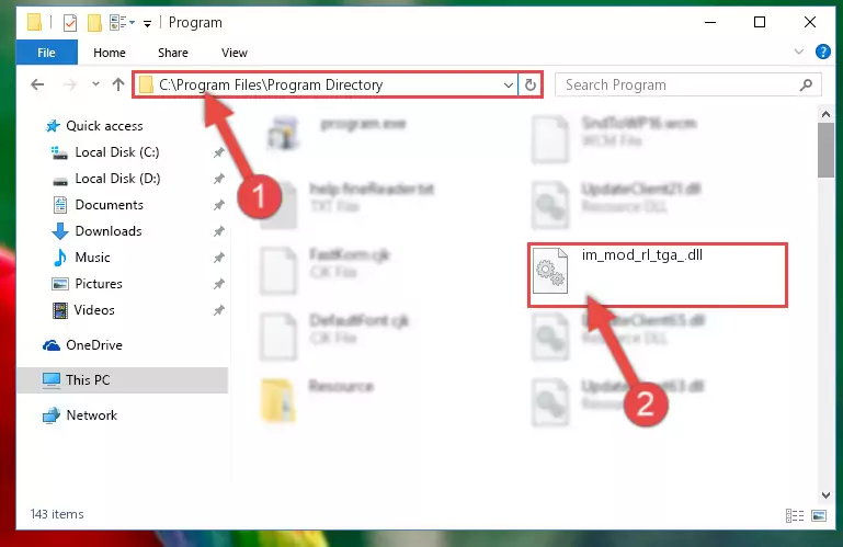 Uninstalling the broken registry of the Im_mod_rl_tga_.dll file from the Windows Registry Editor (for 64 Bit)