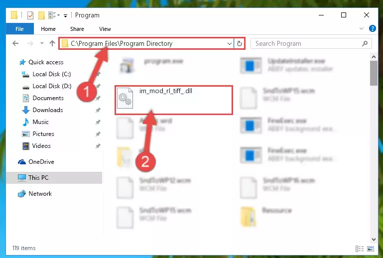 Uninstalling the broken registry of the Im_mod_rl_tiff_.dll library from the Windows Registry Editor (for 64 Bit)