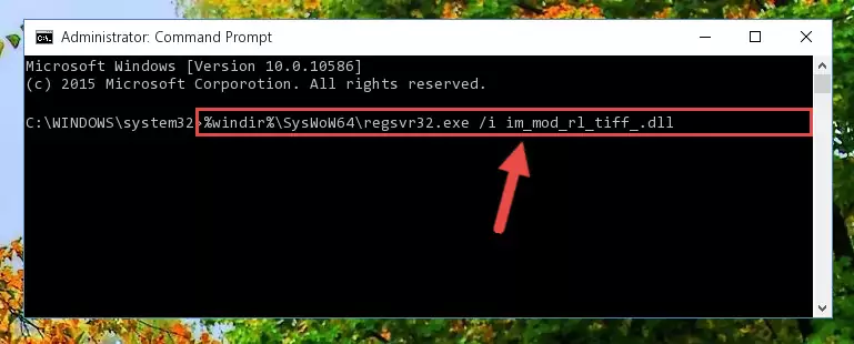 Deleting the damaged registry of the Im_mod_rl_tiff_.dll