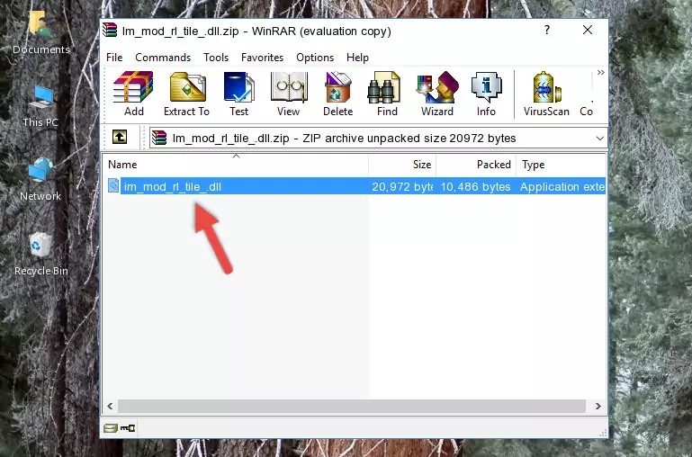Pasting the Im_mod_rl_tile_.dll file into the software's file folder