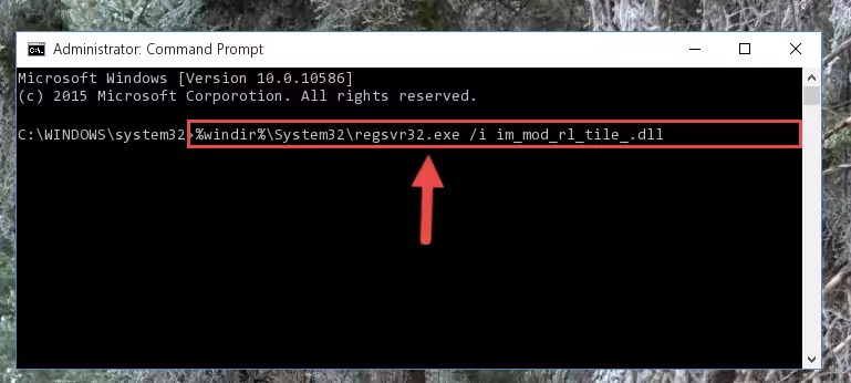 Deleting the Im_mod_rl_tile_.dll file's problematic registry in the Windows Registry Editor