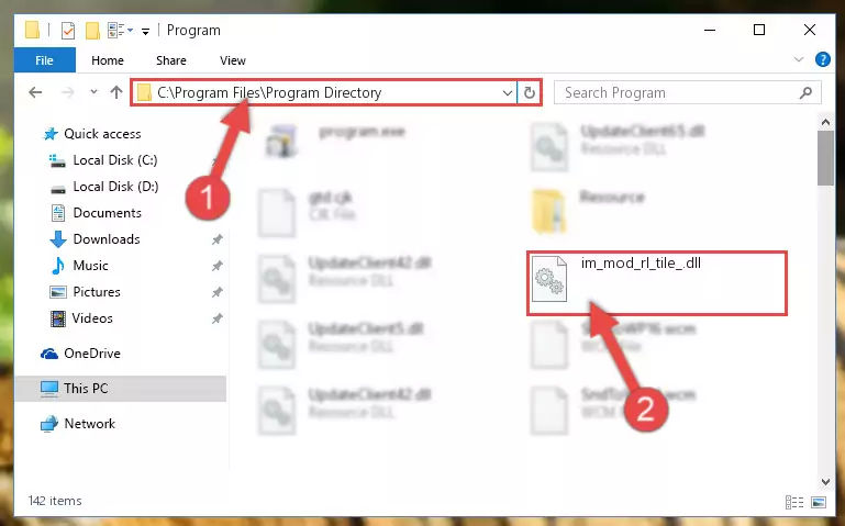 Choosing the Im_mod_rl_tile_.dll file