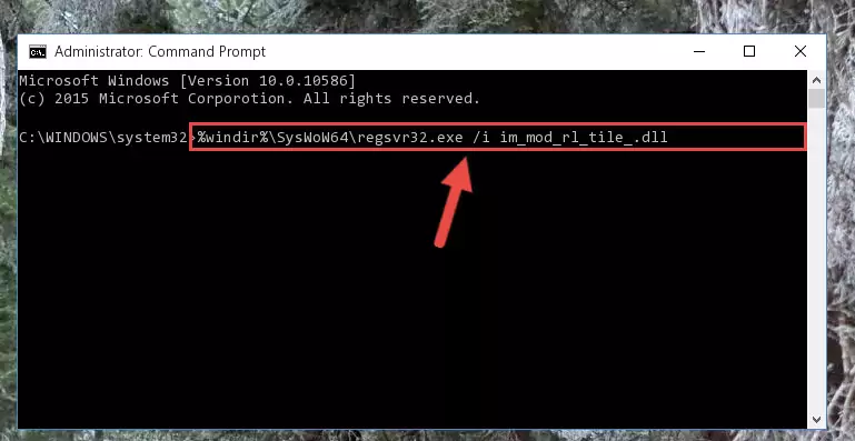 Uninstalling the broken registry of the Im_mod_rl_tile_.dll file from the Windows Registry Editor (for 64 Bit)
