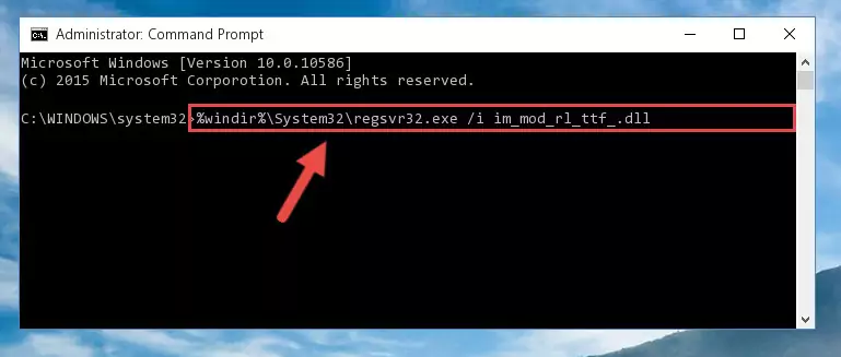 Uninstalling the Im_mod_rl_ttf_.dll file from the system registry