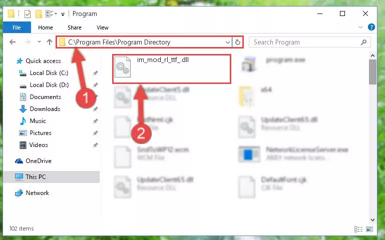 Choosing the Im_mod_rl_ttf_.dll file