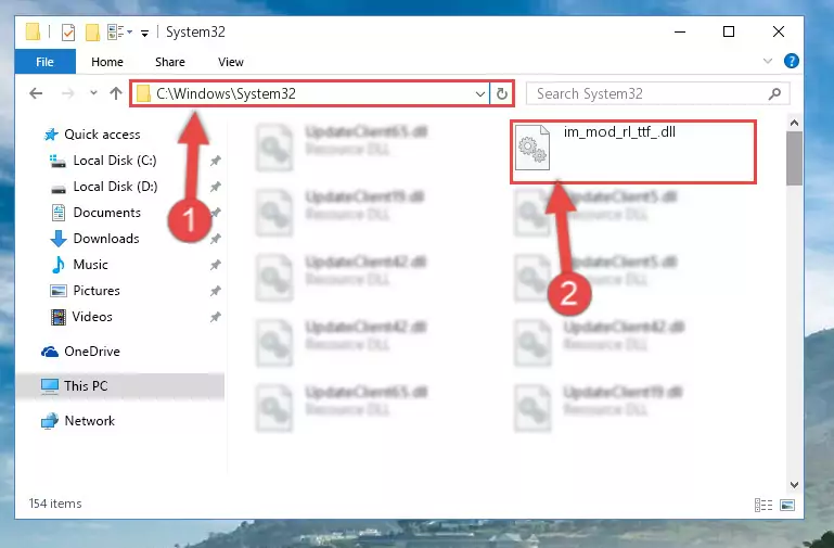 Copying the Im_mod_rl_ttf_.dll file to the Windows/sysWOW64 folder