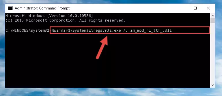 Creating a new registry for the Im_mod_rl_ttf_.dll file