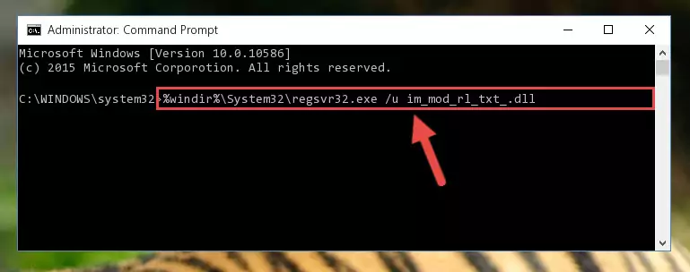 Creating a new registry for the Im_mod_rl_txt_.dll library
