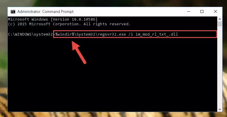 Cleaning the problematic registry of the Im_mod_rl_txt_.dll library from the Windows Registry Editor