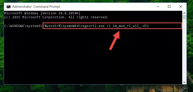 Uninstalling the Im_mod_rl_uil_.dll library from the system registry