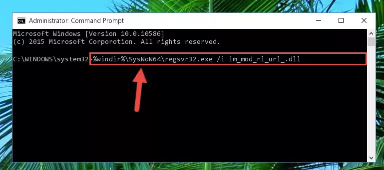 Deleting the damaged registry of the Im_mod_rl_url_.dll