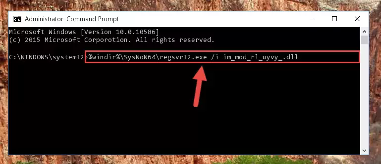 Uninstalling the Im_mod_rl_uyvy_.dll file from the system registry