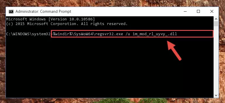 Creating a new registry for the Im_mod_rl_uyvy_.dll file