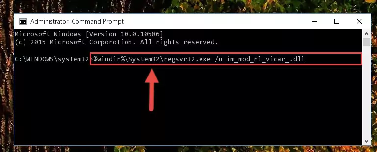 Extracting the Im_mod_rl_vicar_.dll file from the .zip file
