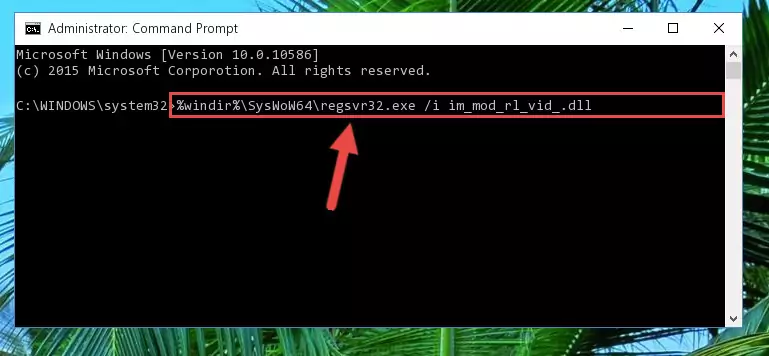 Cleaning the problematic registry of the Im_mod_rl_vid_.dll file from the Windows Registry Editor