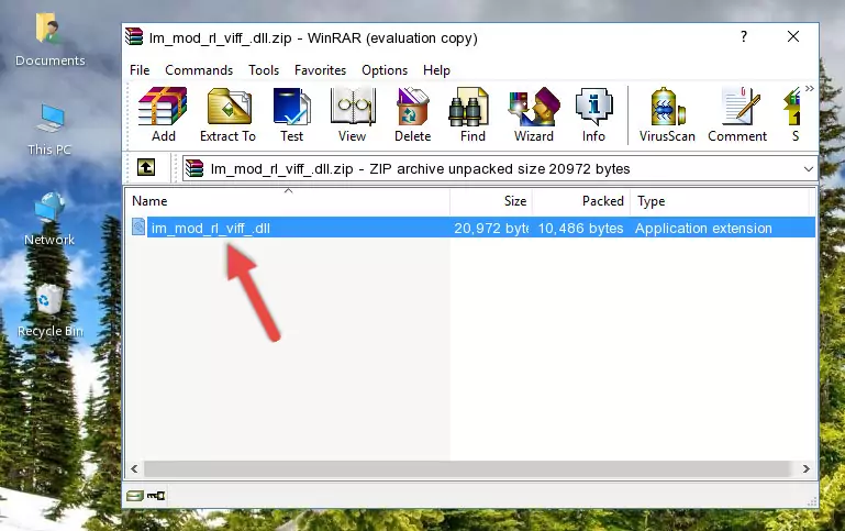 Copying the Im_mod_rl_viff_.dll file into the software's file folder