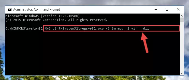 Deleting the Im_mod_rl_viff_.dll file's problematic registry in the Windows Registry Editor