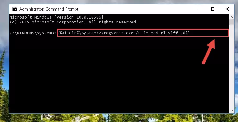 Creating a new registry for the Im_mod_rl_viff_.dll file in the Windows Registry Editor