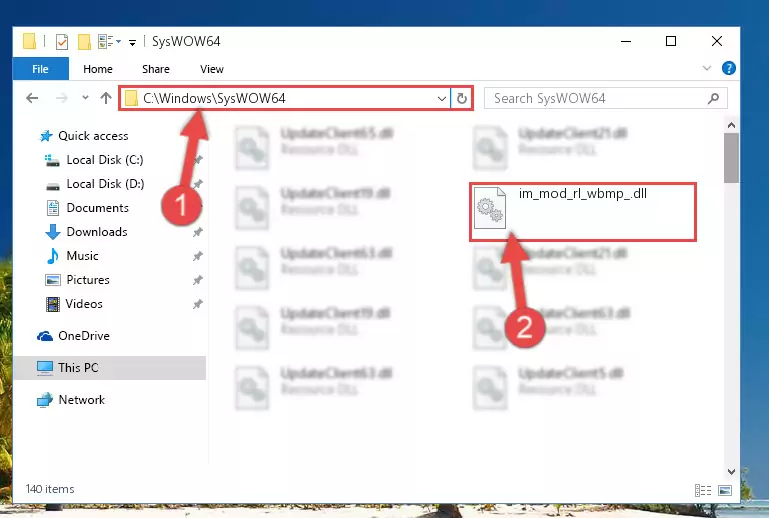 Extracting the Im_mod_rl_wbmp_.dll library to the desktop
