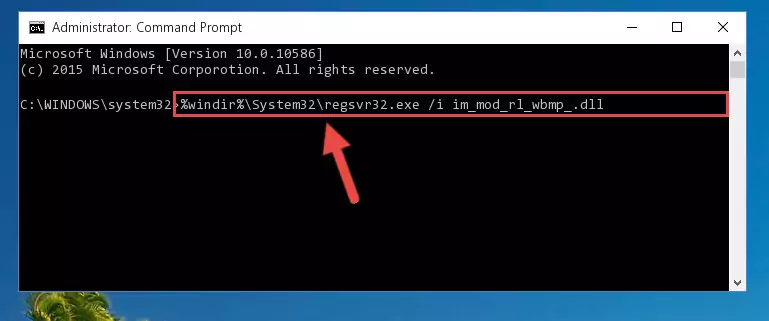 Deleting the Im_mod_rl_wbmp_.dll library's problematic registry in the Windows Registry Editor